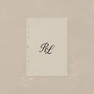 Personalized Initials Vellum Dashboard