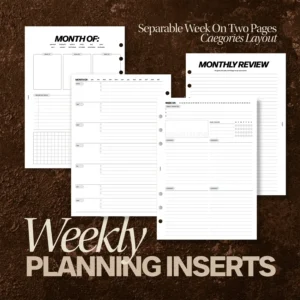 Undated Week On Two Pages Category Insert