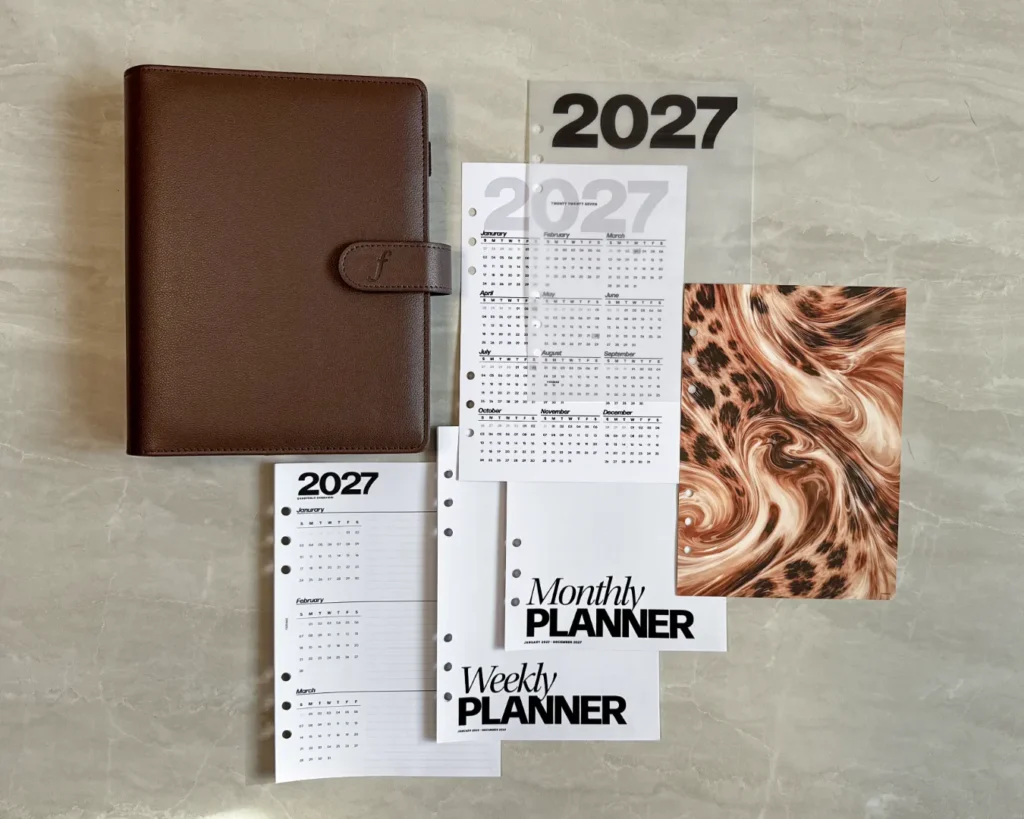 Homepage 2 2027 planner agenda binder espresso A Planner Brand