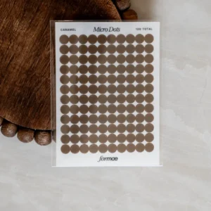 Micro Dot Sticker Sheets - Caramel