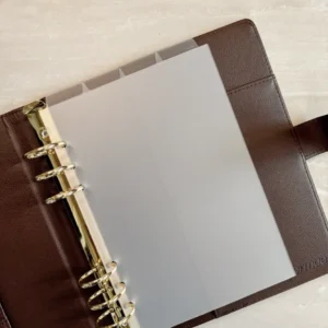 A5 Customizable Frosted 4 Top Tabs Dividers & Sticker Set
